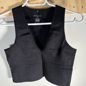 Dynamite, BLACK STRETCHY CROP TOP